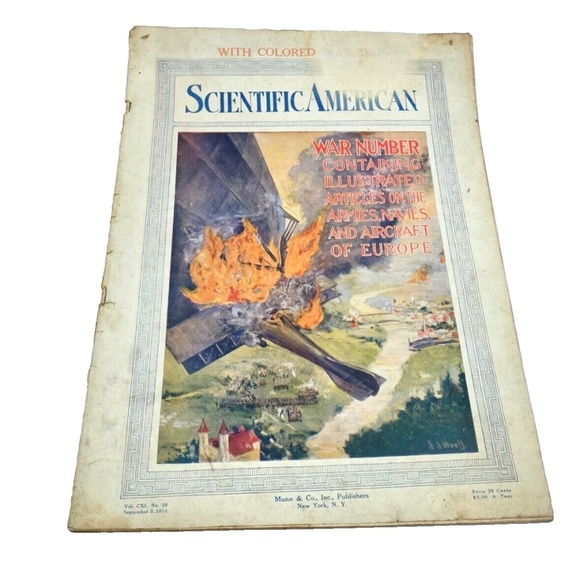 Scientific American Magazine Other - 1914 Scientific American Magazine September 5 World War I Issue